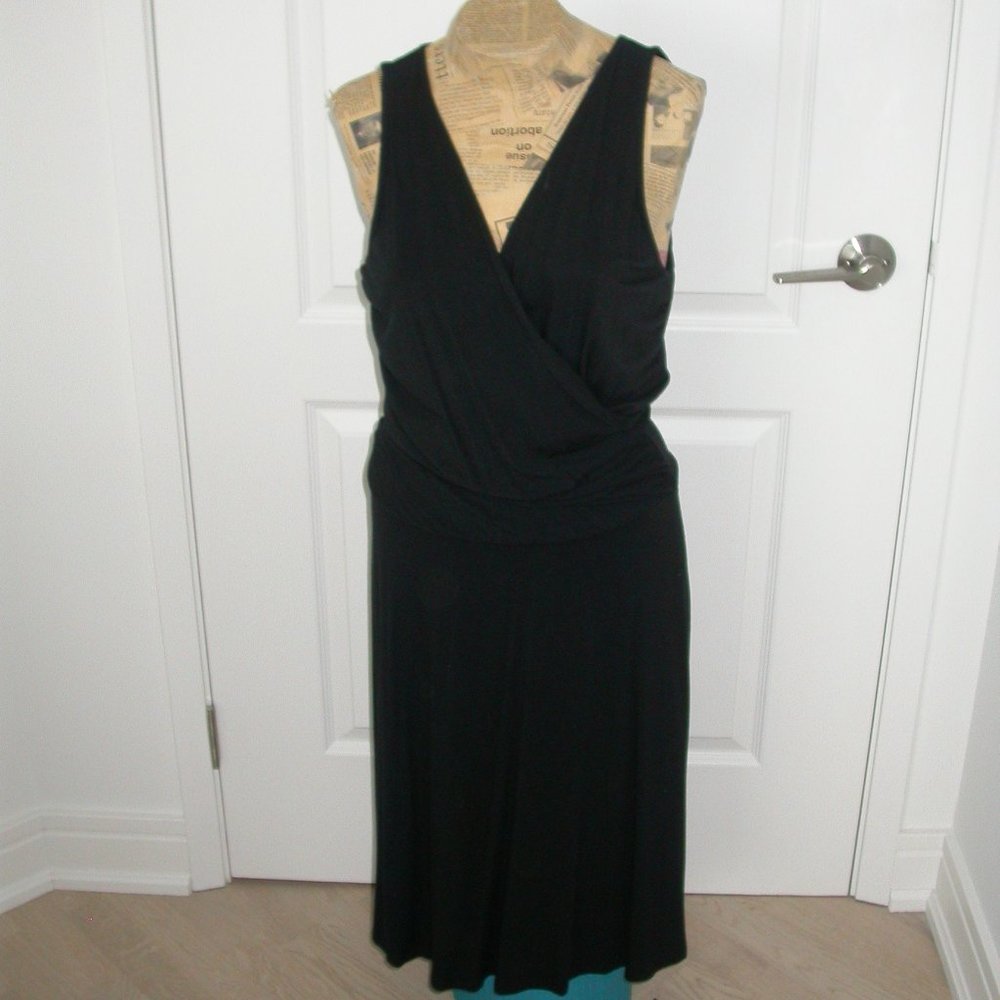 Cross Over Black Dress